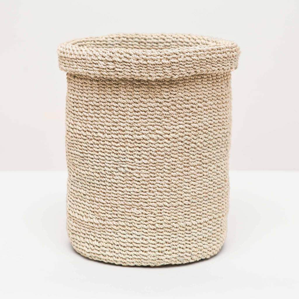 Chelston Bleached Round Wastebasket