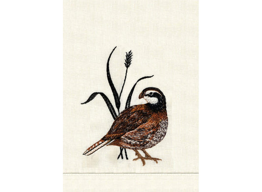 Quail Linen Guest Towel