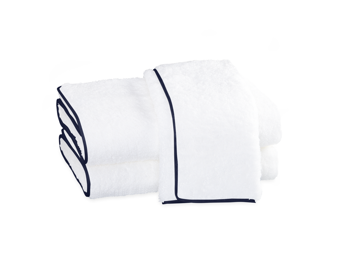 Cairo Bath Towels White/Navy