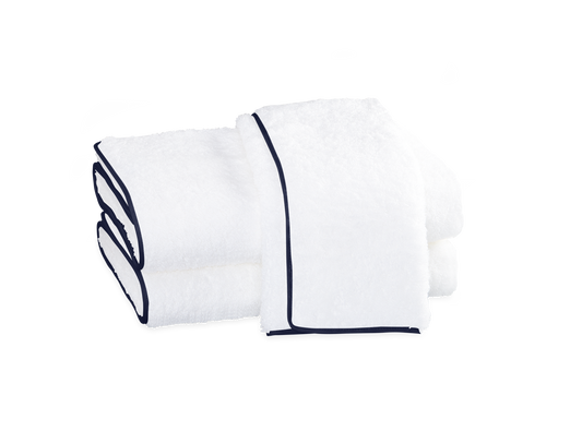 Cairo Bath Towels White/Navy