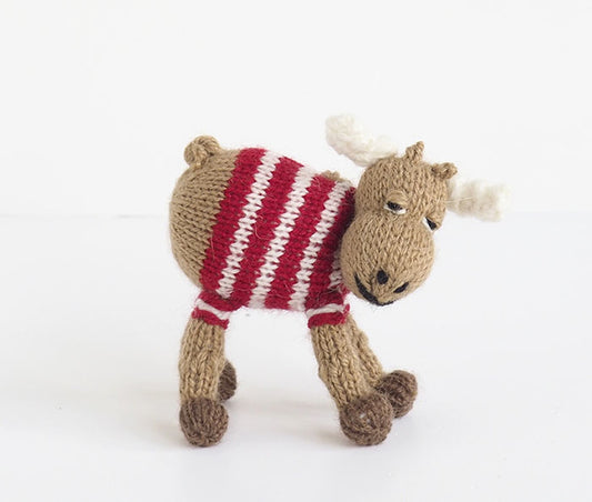 Moose in Sweater Ornament