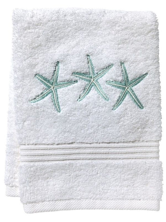 Terry Guest Towel - Three Starfish Aqua