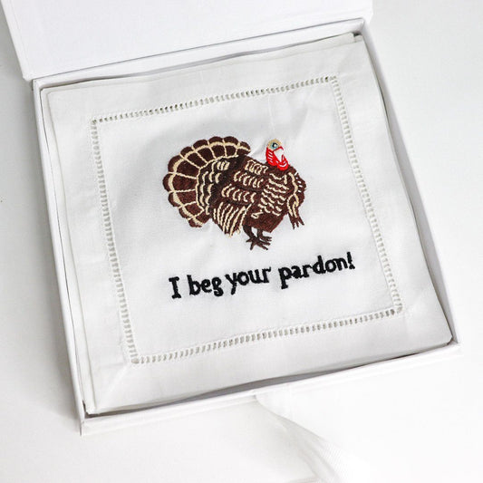 I Beg Your Pardon! - Thanksgiving Cocktail Napkin