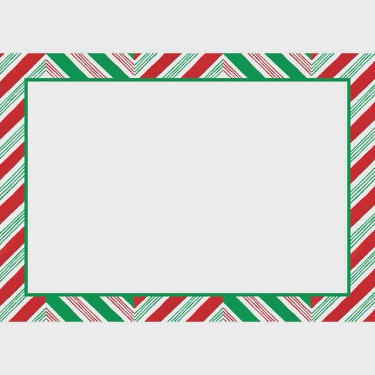 Candy Cane Stripes Name Labels