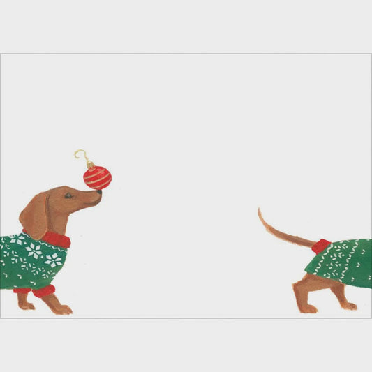 Christmas Dachshund Name Labels