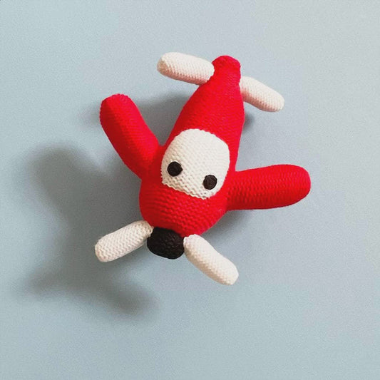 Organic Airplane Rattle Baby Toy
