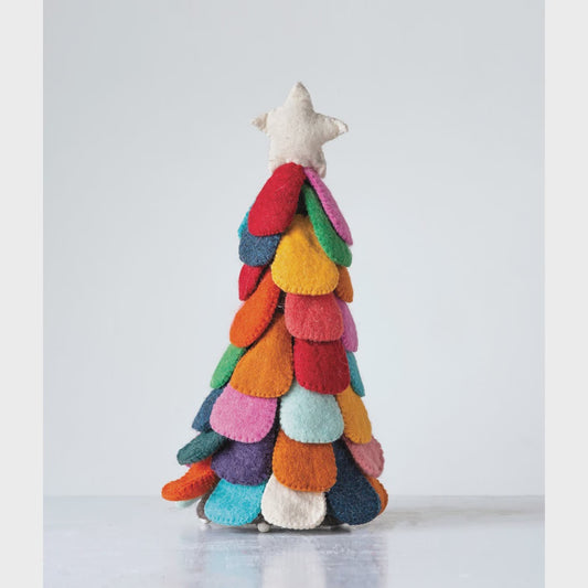 Multi-Color Wool Felt Christmas Tree