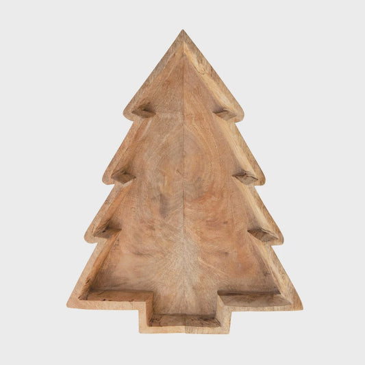 Mango Wood Tree-Shaped Tray