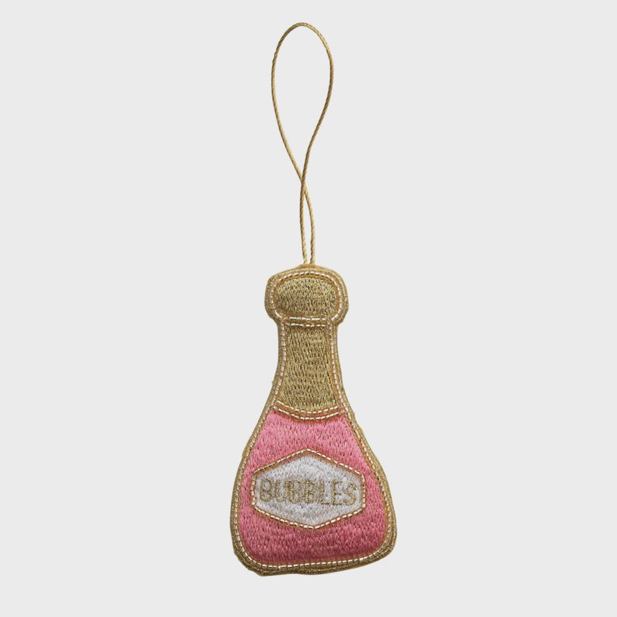 Fabric Champagne Ornament