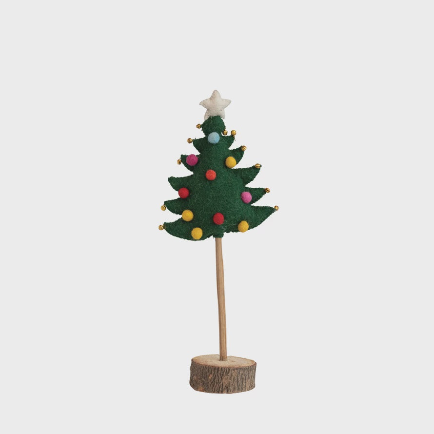 Wool Felt Tree with Jingle Bells